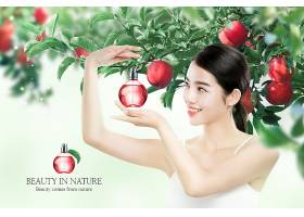 苹果元素年轻女性香水海报设计