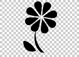 黑白花,植物,树,符号,线路,植物群,黑白,叶,白色,花束,红色,罂粟,
