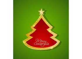 圣诞树绿色背景海报