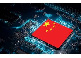 深色质感创意电路板科技中国芯片背景