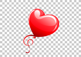 心形气球,气球PNG剪贴画爱情,缎带,摄影,节日元素,心,七夕节,红色