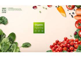 时尚简洁韩式新鲜蔬菜瓜果主题海报设计