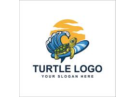 清新海龟形象LOGO设计