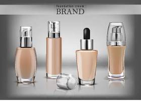 高端粉底液护肤品化妆品产品展示海报设计