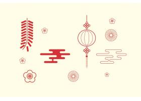 古典中国风花纹边框底纹标签设计