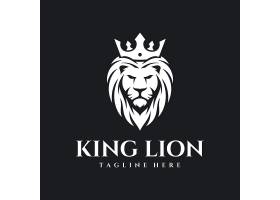 狮子皇冠狮子王形象主题LOGO图标徽章设计