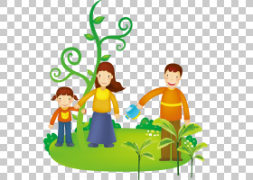 父亲节花卉背景,蹒跚学步的孩子,绿色,黄色,植物,树,花,播放,社会