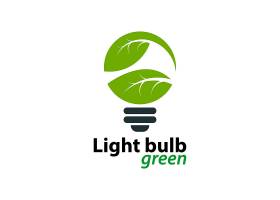 绿色的灯泡LOGO设计