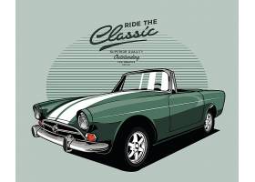 高清矢量图创意复古车品牌收藏插图设计素材