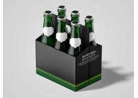 高清现实的啤酒瓶包装样机