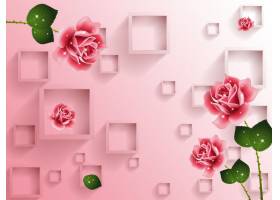 粉色花朵背景墙