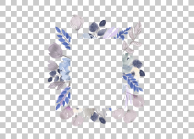 紫罗兰花剪贴画和画框