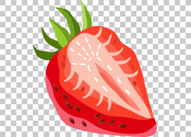 草莓手绘插画免扣元素素材
