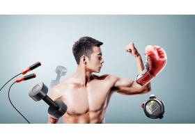 运动健身的男子主题人物海报设计