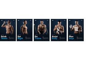 肌肉男子运动健身项目主题海报设计