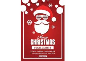 平安夜圣诞节圣诞老人红底简洁主题海报设计