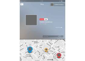 时尚简洁朦胧感手机APP移动应用程序地图导航UI界面设计