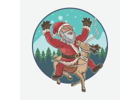 圣诞老人与麋鹿