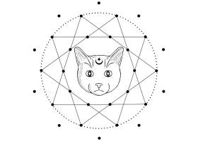猫咪星阵主题装饰图案设计