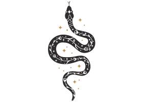 爬行的蛇主题装饰图案设计