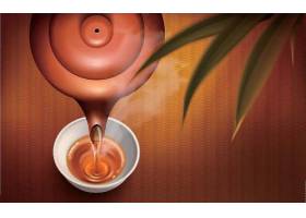 茶袋红茶茶粉主题矢量插画设计