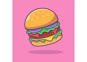汉堡包主题矢量插画设计