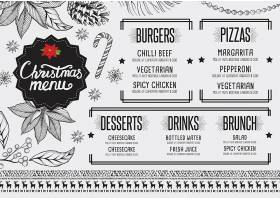 圣诞节主题餐饮行业菜单菜牌模板