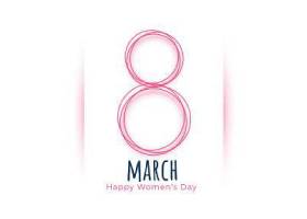 可爱的三月国际妇女节庆祝卡片_126859850101