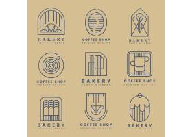 咖啡和糕点店标识向量集_3437990