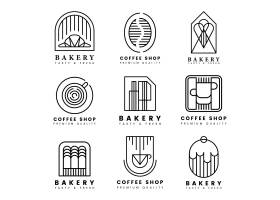 咖啡和糕点店标识向量集_3439415