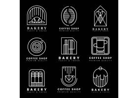 咖啡和糕点店标识向量集_3439420