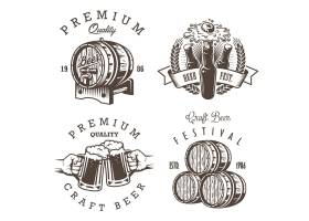一套复古啤酒厂徽章标签标识徽章和设_9648037