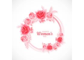 三八妇女节背景花框卡片设计_12956418