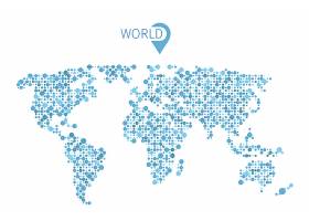 用于信息图的圆圈世界地图插图贴图世界和_13031910