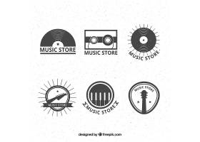 音乐商店徽标收藏复古风格_2387579