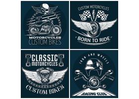摩托车详细徽章配有专为骑经典摩托车而生_9376709
