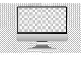 在白色背景上隔离的黑屏计算机图标_10163749