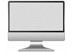 在白色背景上隔离的黑屏计算机图标_9736876