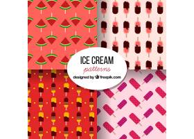 平面设计中带有冰淇淋的彩色图案_1134697