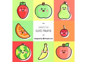 表情极佳的一组可爱的水果人物_1110439