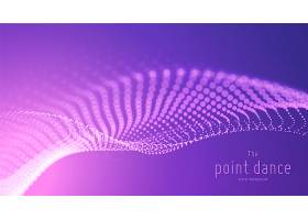 矢量抽象紫粒波点阵浅景深未来主义的_11173134