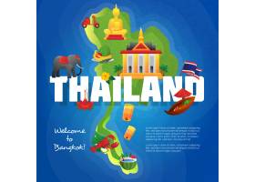 欢迎来到泰国地图上的文化符号的曼谷旅行社_3790973