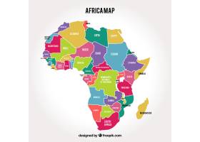 非洲大陆的地图用不同的颜色_2091959