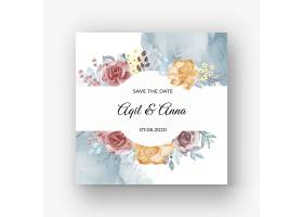 婚礼邀请的美丽的玫瑰色框架背景与软的淡色_16303011