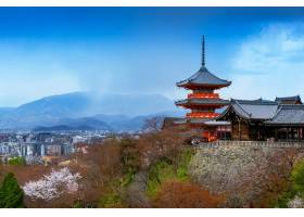 红色宝塔和京都都市风景在日本_10824306