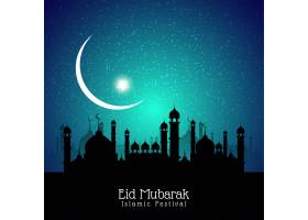 美丽的EID穆巴拉克伊斯兰教节日贺卡