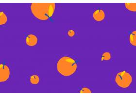 在紫色背景的橙色果子样式传染媒介