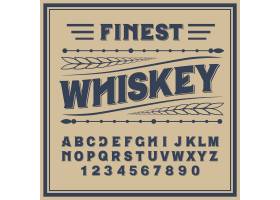葡萄酒标签字体名为whiskey_10700372