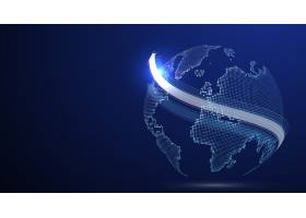 象征全球贸易插图的3d地球图形_14803741