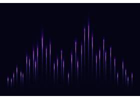 音乐均衡器技术黑色背景紫色数字声波